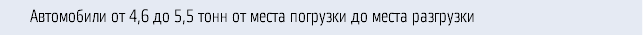 Автомобили от 4,6 до 5,5 тонн от места погрузки до места разгрузки
